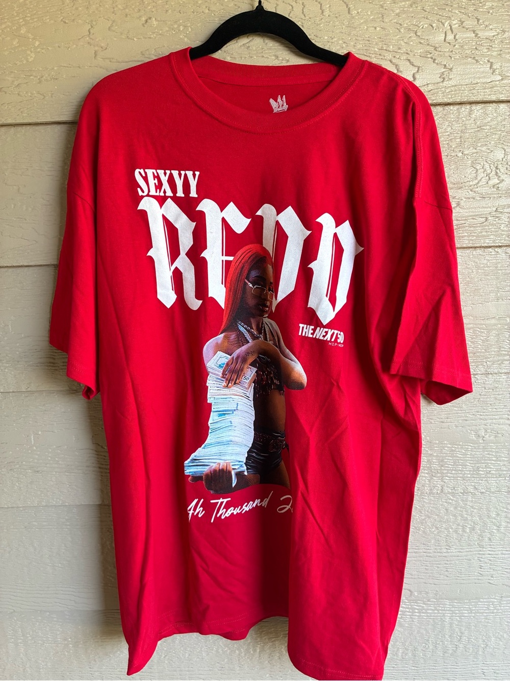 Sexyy Red 4th Thousand Freestyle Hip Hop Graphic Tee XL Red 50th Anniversary